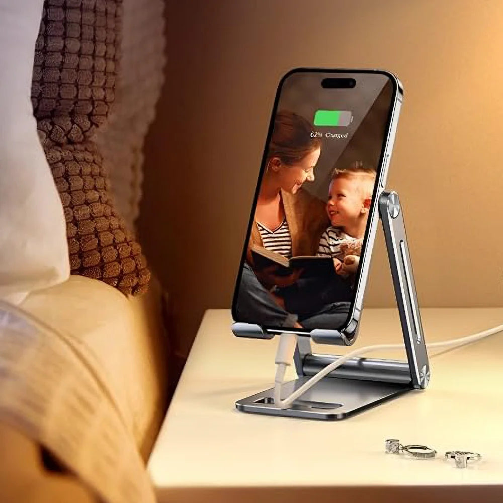 Soporte para celular UGREEN permite ajustar el ángulo de visión según tus necesidades, brindando una experiencia cómoda al ver videos, realizar videollamadas o navegar por internet