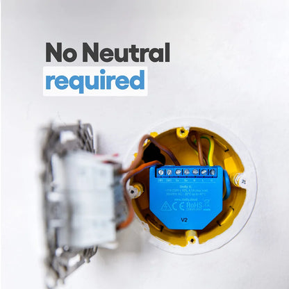 Shelly 1L es la solución perfecta para quienes desean controlar la iluminación de su hogar sin necesidad de un cable neutro