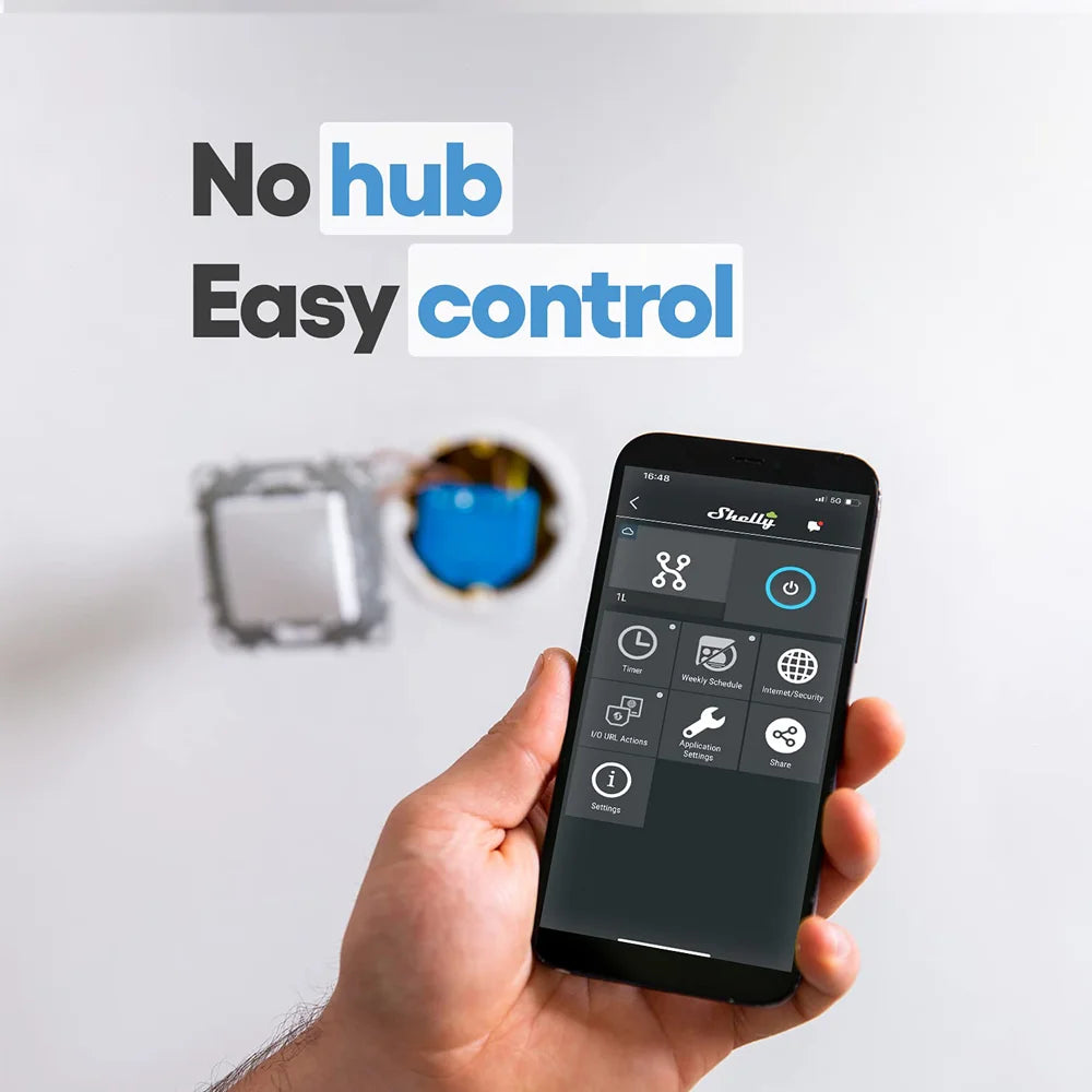 Shelly 1L es la solución perfecta para quienes desean controlar la iluminación de su hogar sin necesidad de un cable neutro