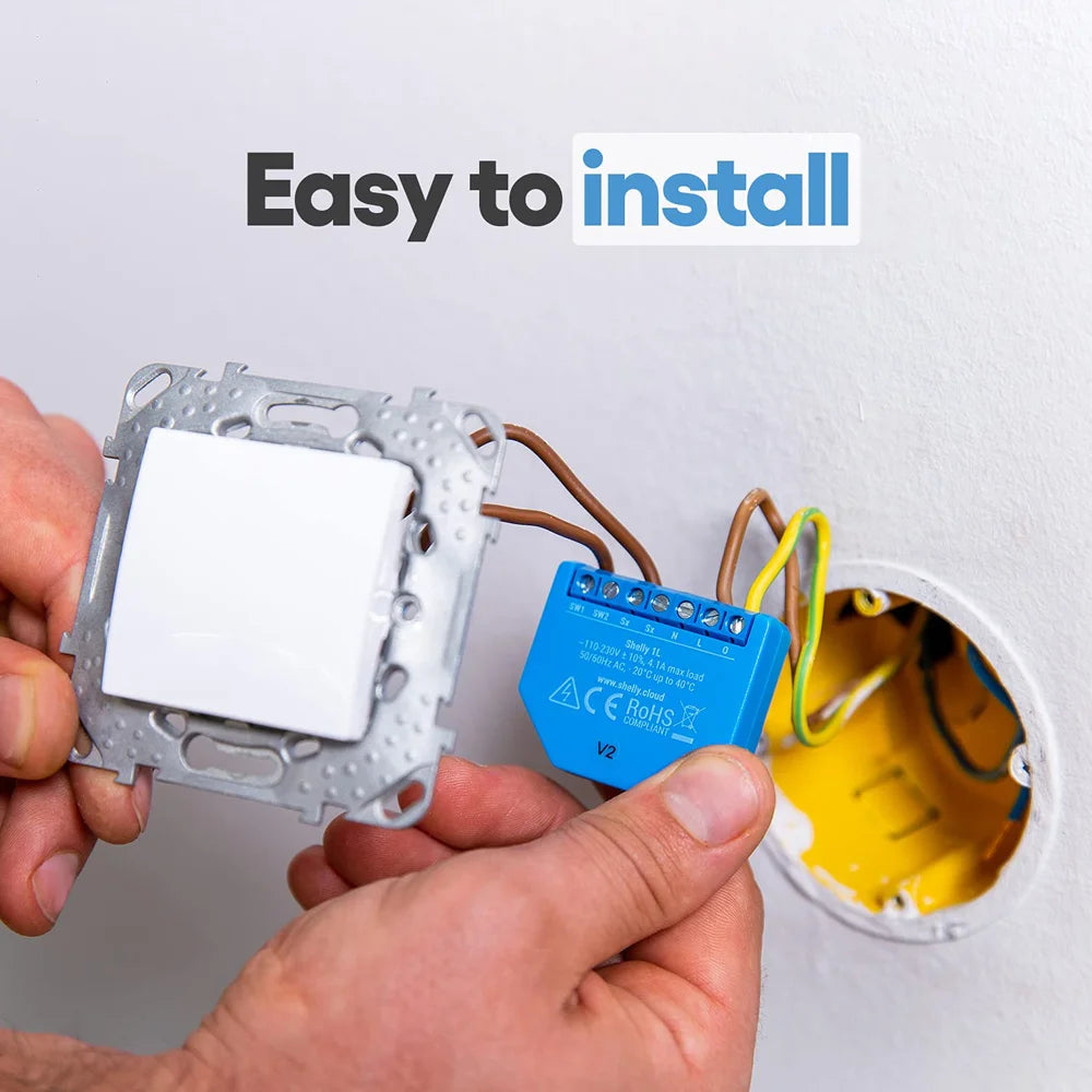 Shelly 1L es la solución perfecta para quienes desean controlar la iluminación de su hogar sin necesidad de un cable neutro
