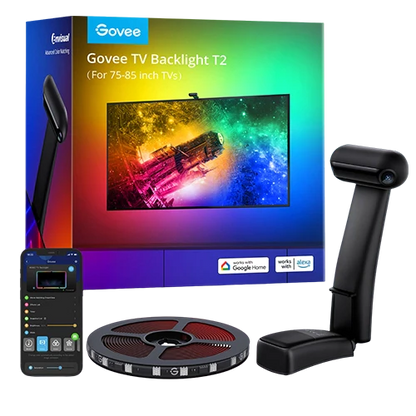 Las Govee Envisual Luces LED para TV son la opción ideal para quienes buscan enriquecer su experiencia de entretenimiento en casa. Añade un nivel de inmersión único a tu sala y disfruta de una iluminación inteligente, colorida y envolvente con Govee Envisual.