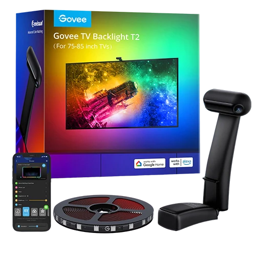Las Govee Envisual Luces LED para TV son la opción ideal para quienes buscan enriquecer su experiencia de entretenimiento en casa. Añade un nivel de inmersión único a tu sala y disfruta de una iluminación inteligente, colorida y envolvente con Govee Envisual.